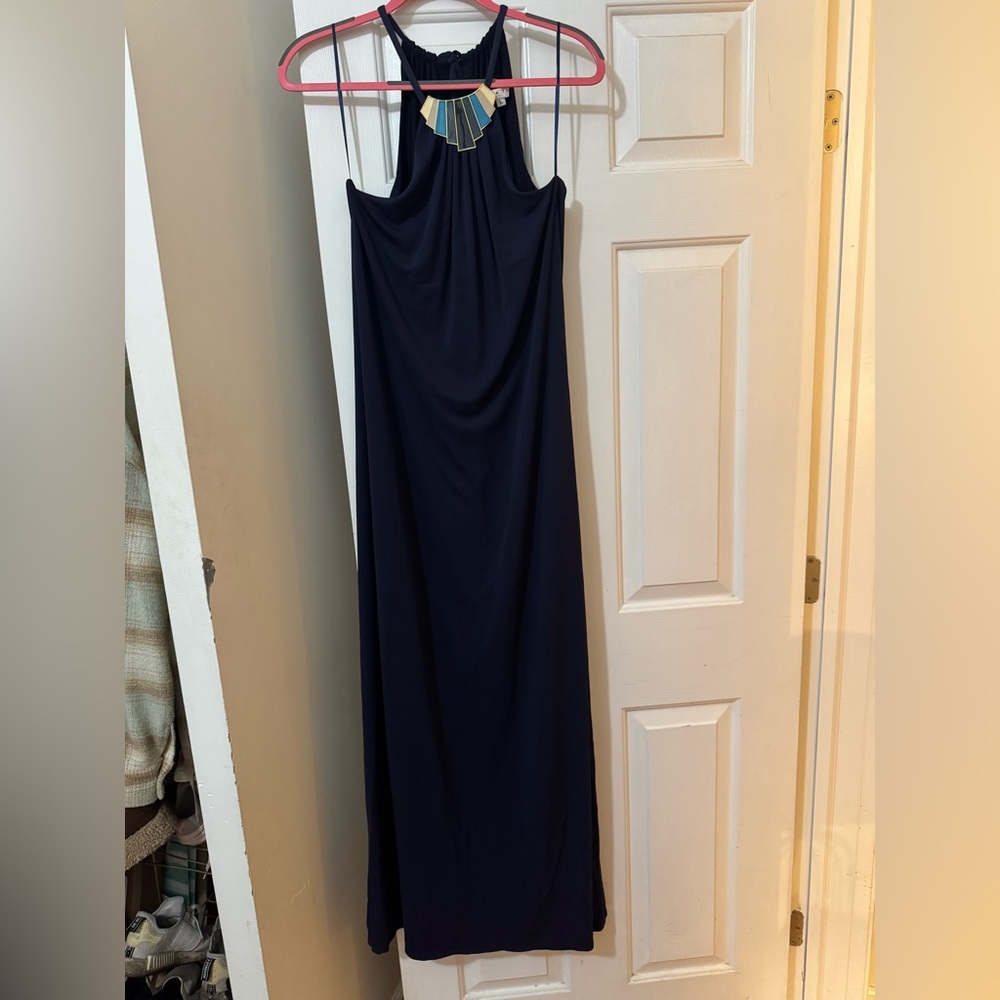 Elegant Navy Blue Maxi Dress